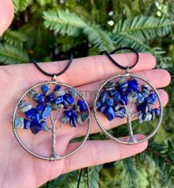 Lapis lazuli stromček 5cm na koženkovej šnúrke